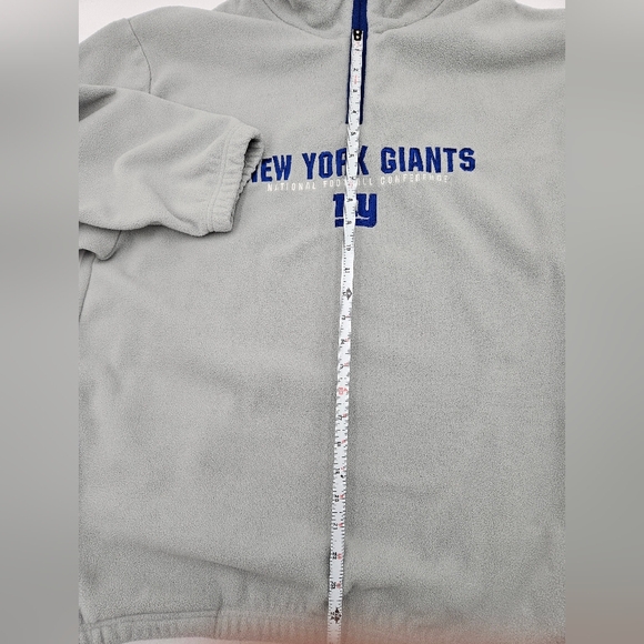 Vintage Reebok Light Gray and Blue New York Giants 1/4 Zip Pullover Men's Large - Picture 16 of 16